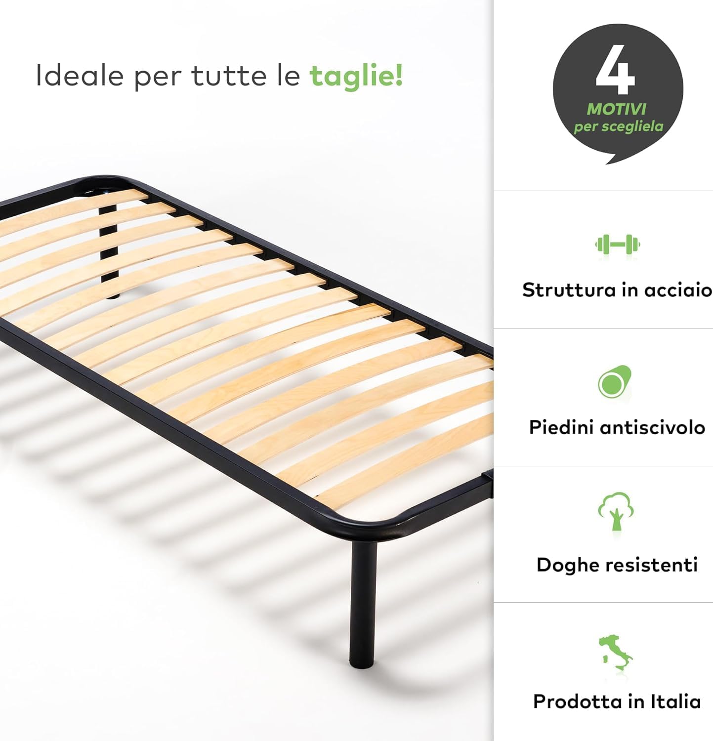 Rete Letto a Doghe in Legno APPLE - 3 Rete Letto a Doghe in Legno APPLE - 3