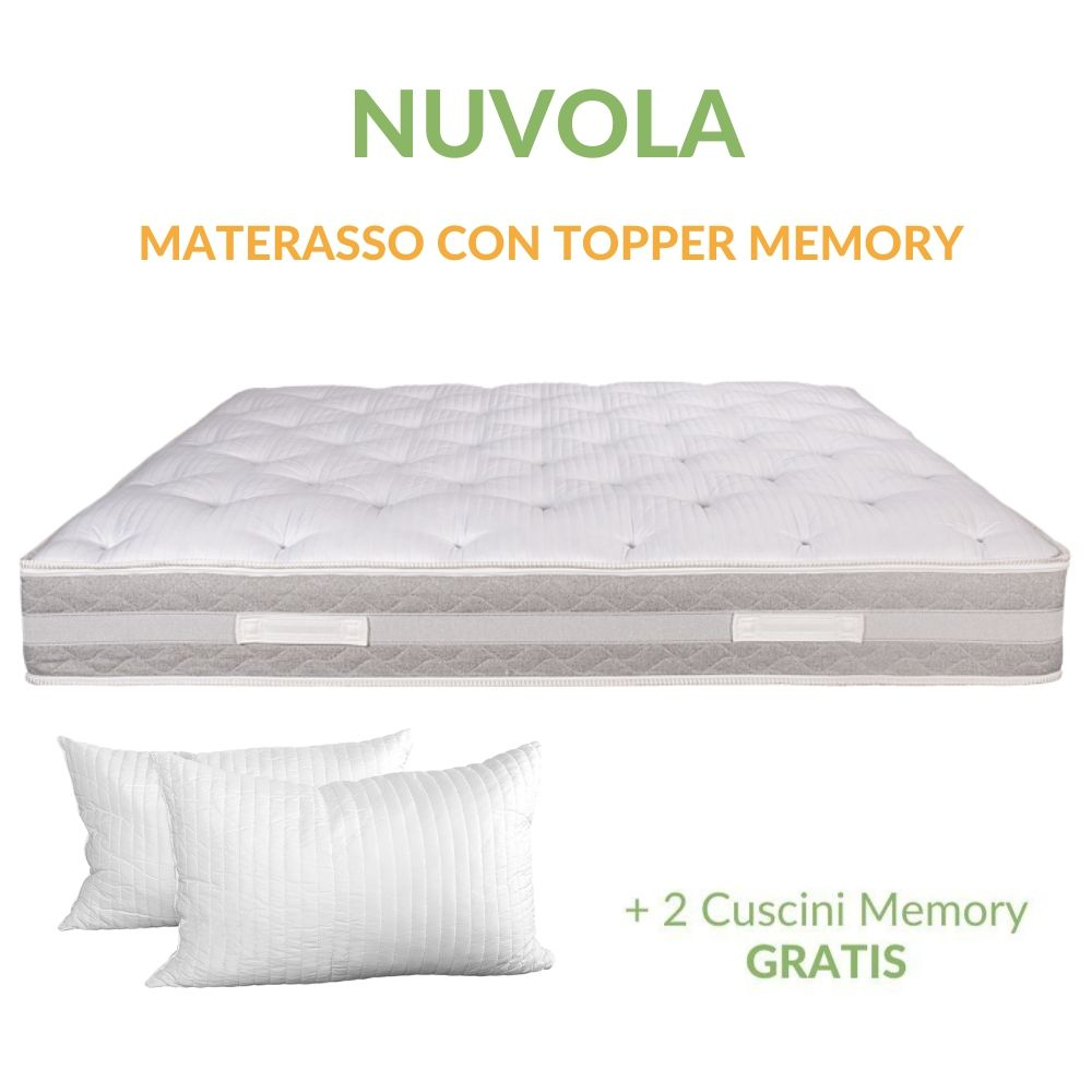 Materasso con Topper in Memory Nuvola - 4