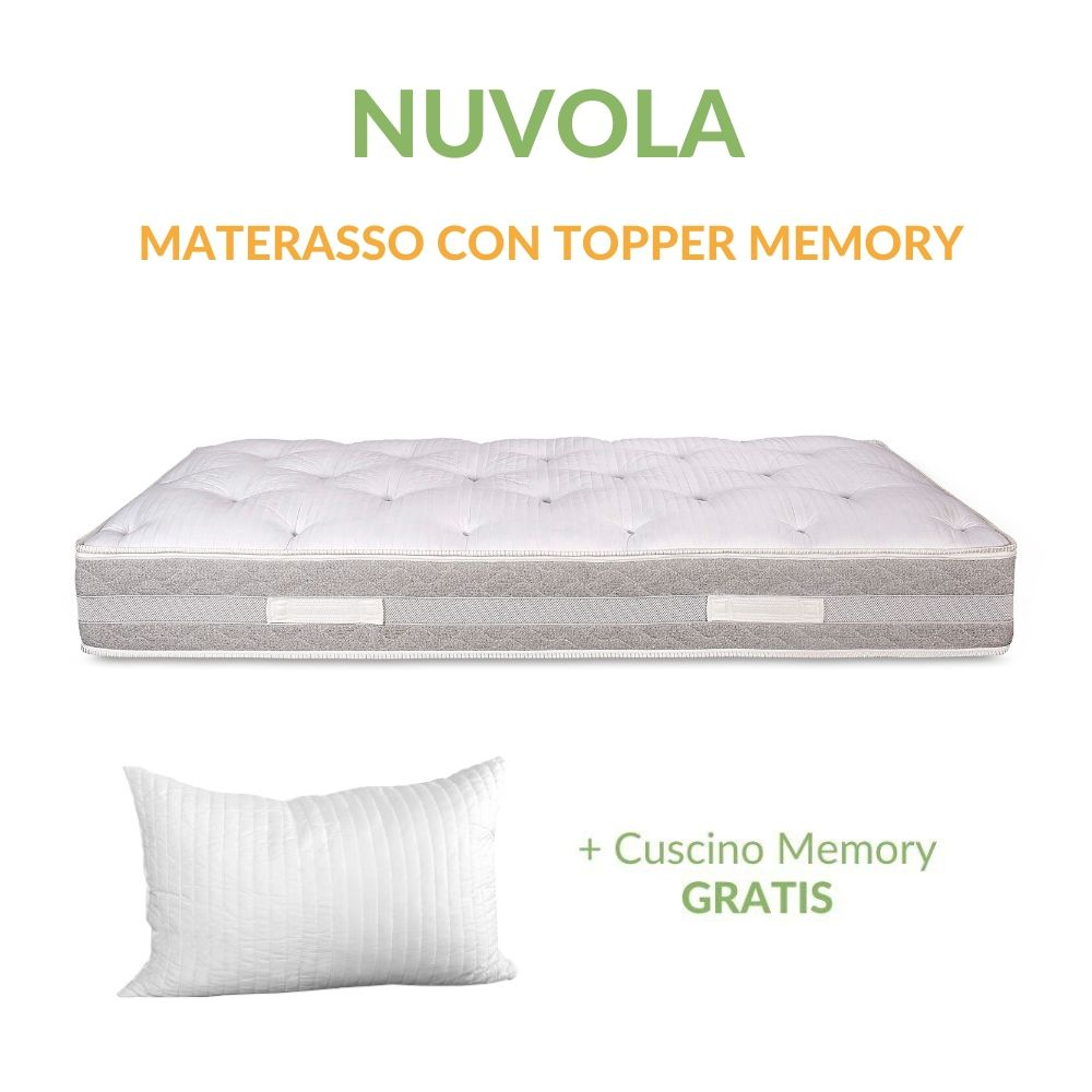 Materasso con Topper in Memory Nuvola - 5