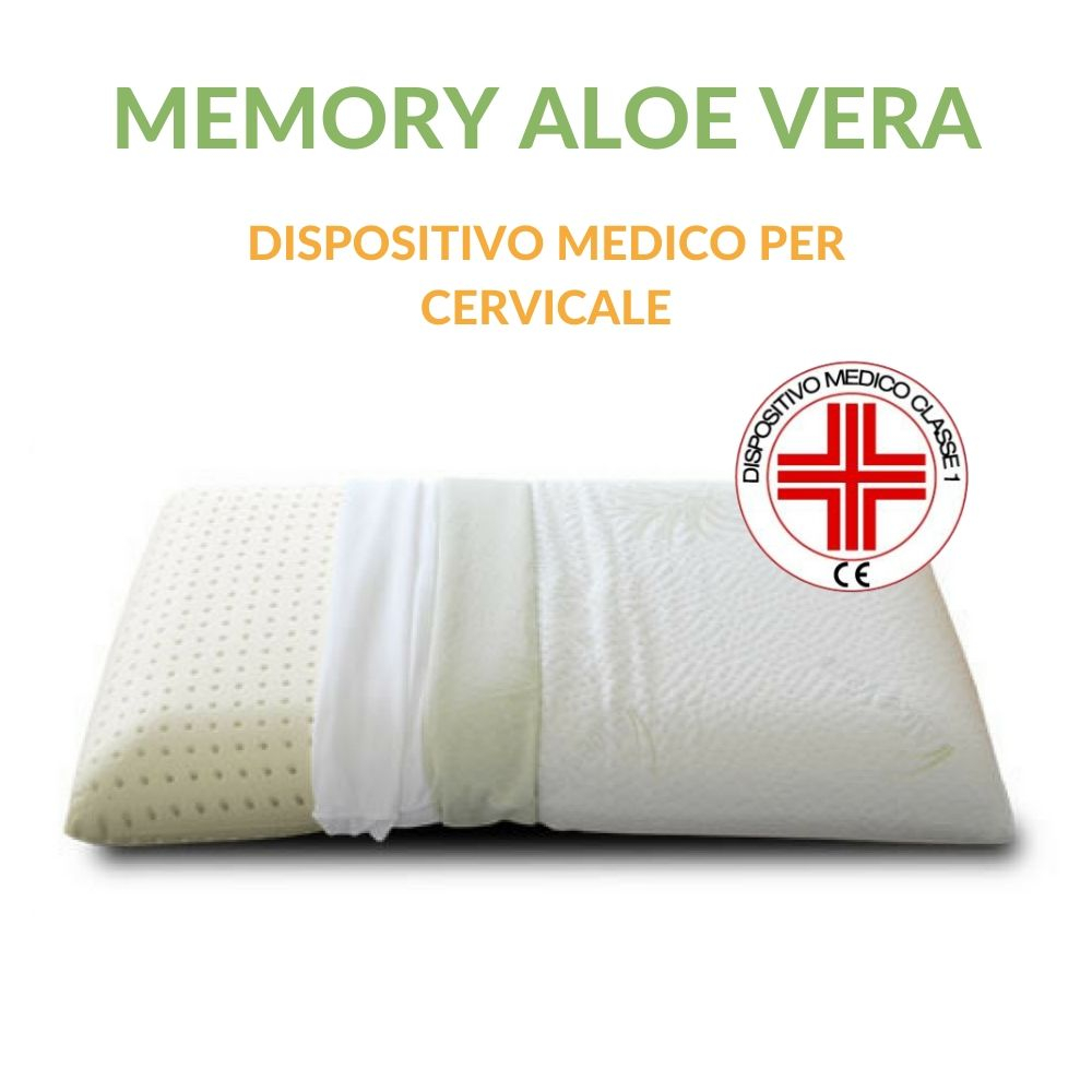 Cuscino Memory tessuto ALOE VERA - 0