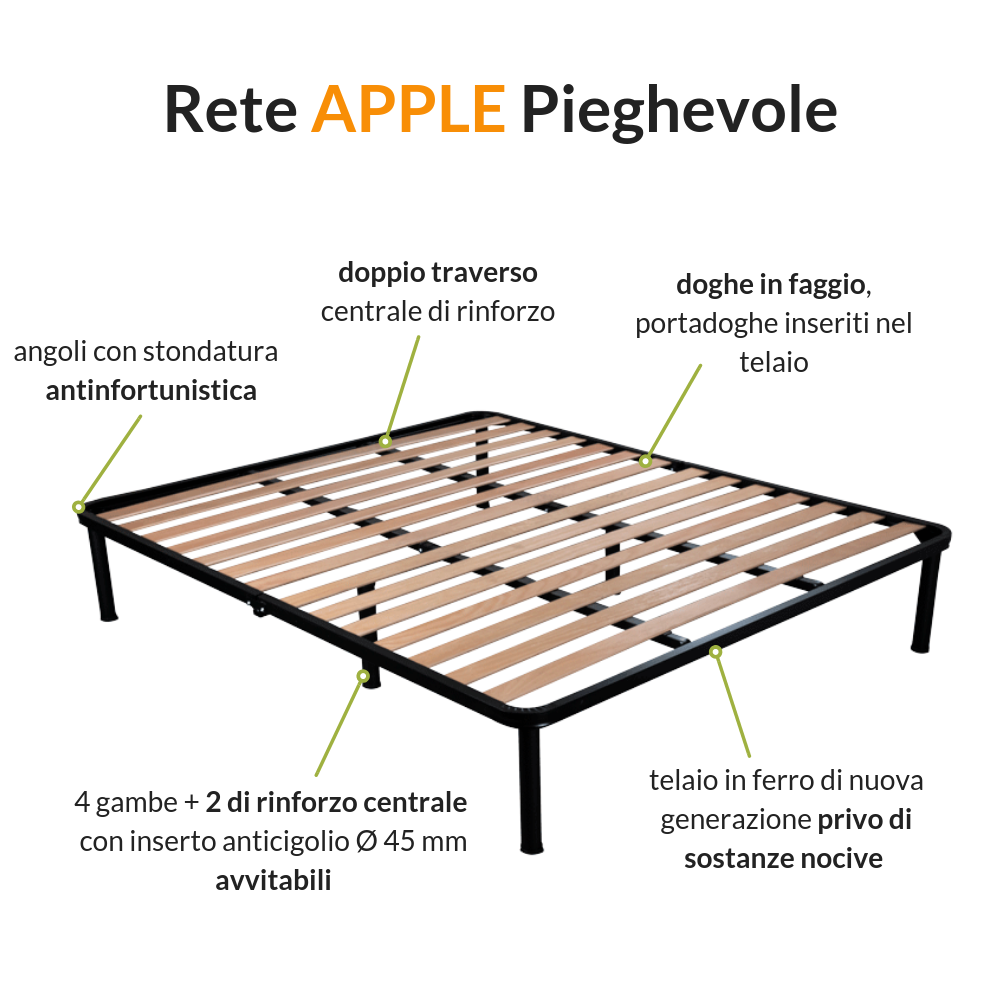 Rete Letto APPLE PIEGHEVOLE - 3