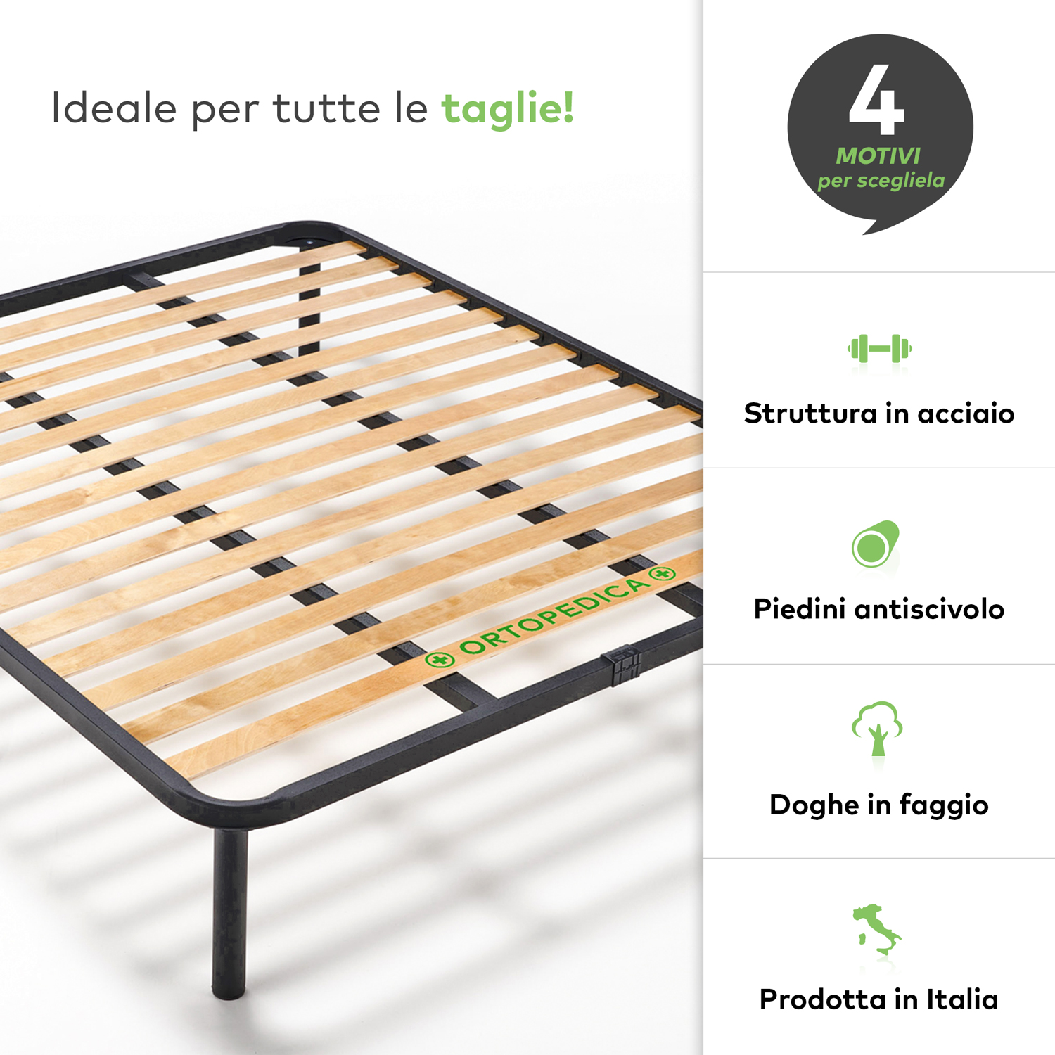 Rete Letto a Doghe in Legno APPLE - 4 Rete Letto a Doghe in Legno APPLE - 4