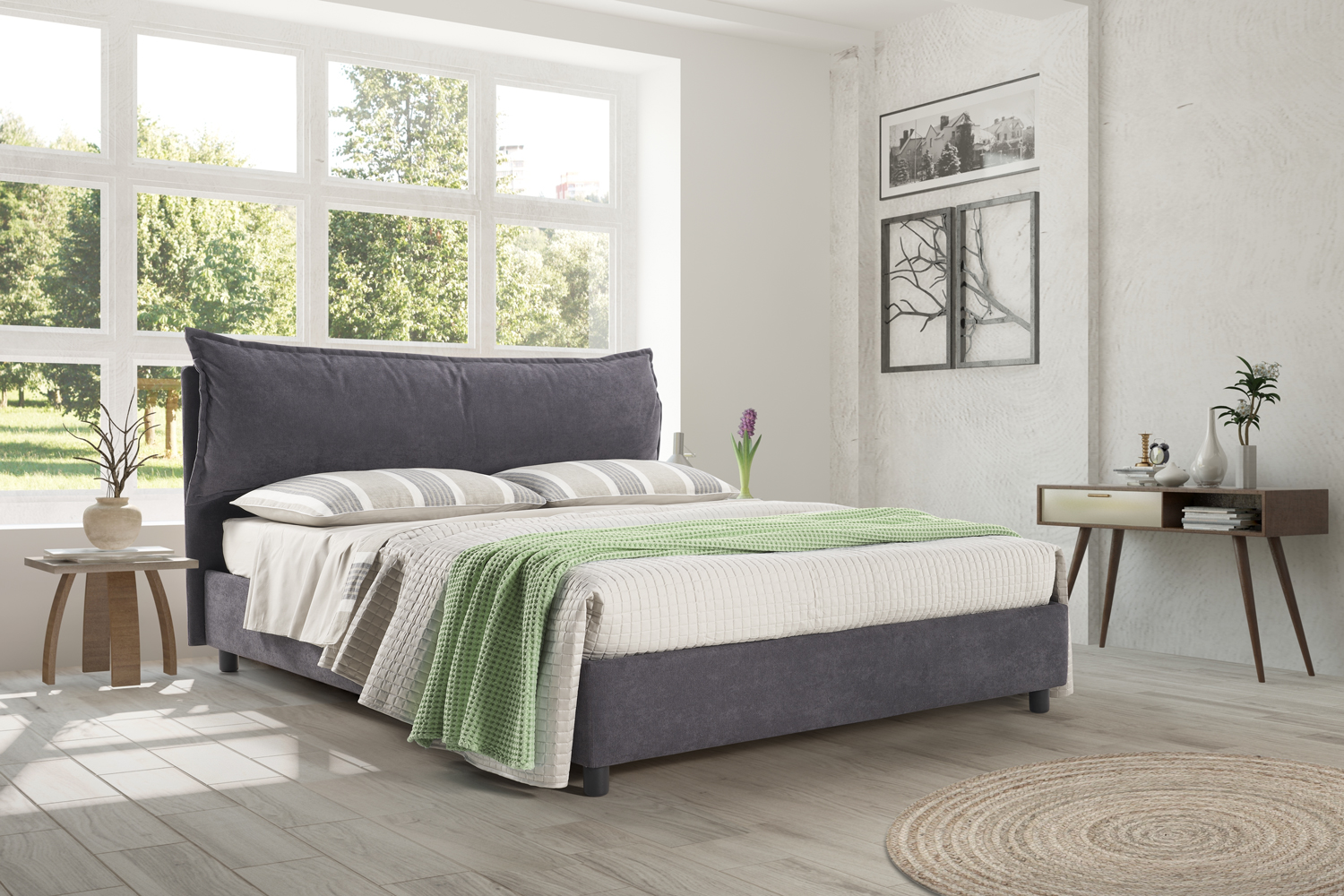 Letto King size Contenitore Arles 180x200 - 1