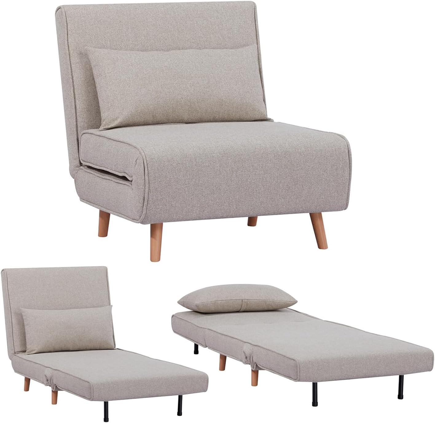 Poltrona Letto trasformabile, Divanetto clic clac Singolo | Foldy - 1