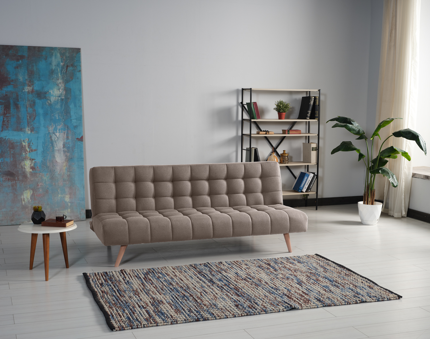 Divano Letto 3 posti clic clac in tessuto | Modello Fordy - 5