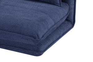 COMAX Divano Letto Futon 4 In 1, Pieghevole Con Braccioli A L, Schiuma Ergonomica, Rivestimento Rimovibile, Blu Scuro - 3