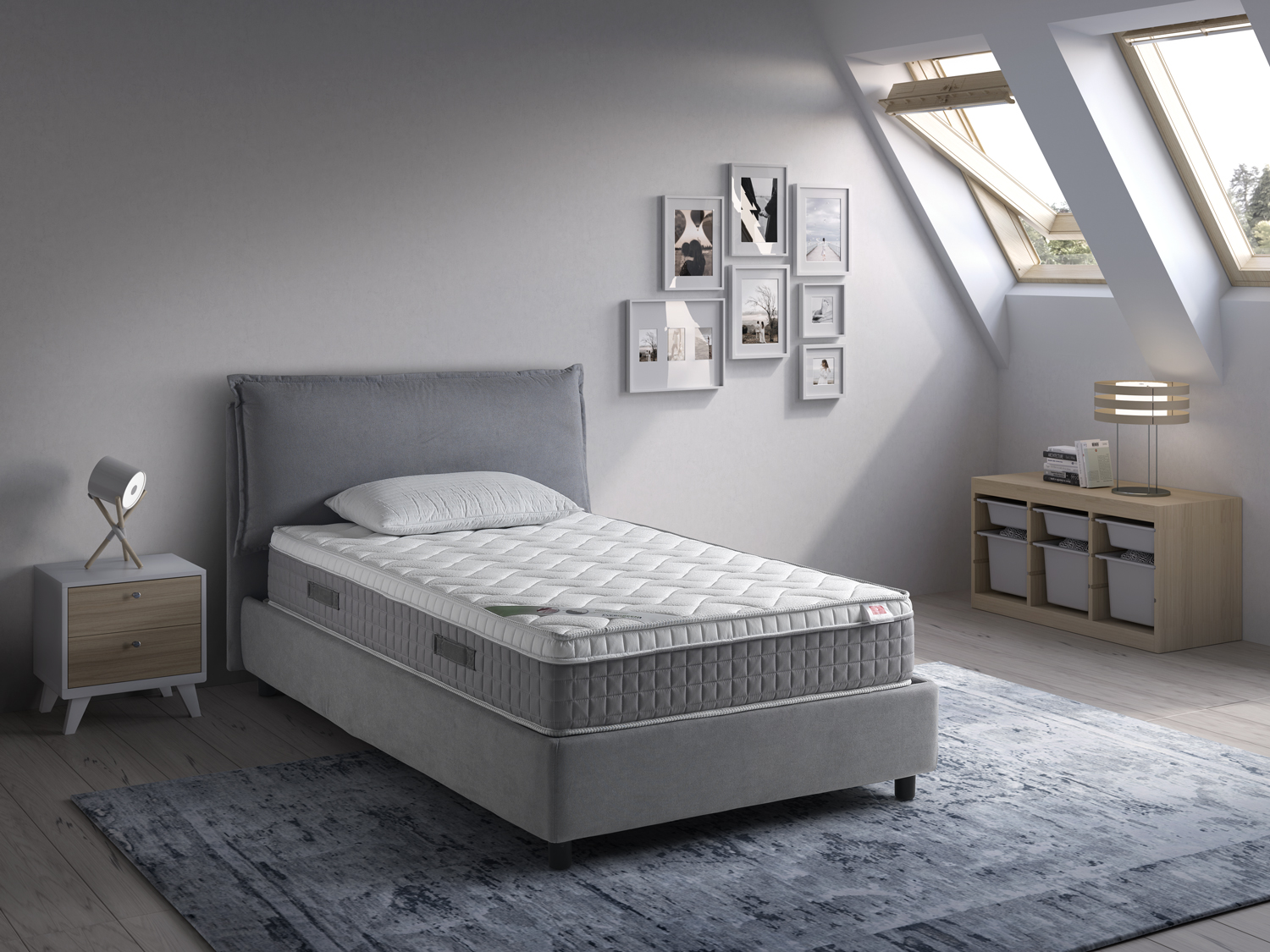 Materasso Memory Foam con Topper alto 25 cm BIG FASHION MEMORY 120x90 cm