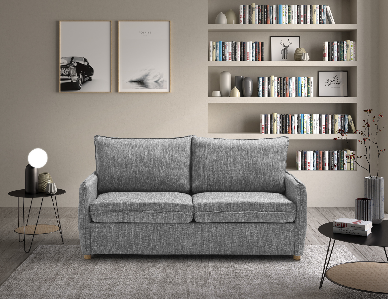 Divano Letto con Materasso Matrimoniale Memory GRACE - 1