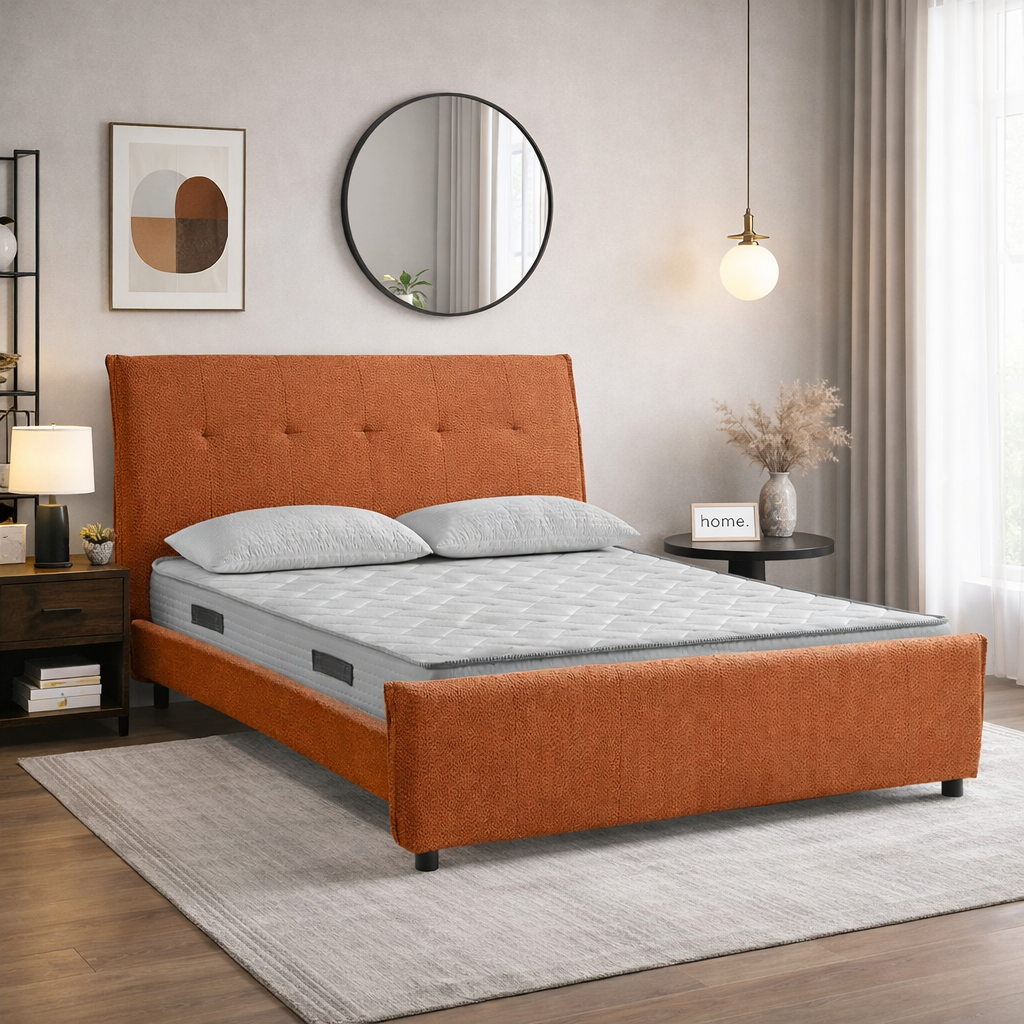 KIT Letto Matrimoniale DALLAS con Materasso FASHION 2.0