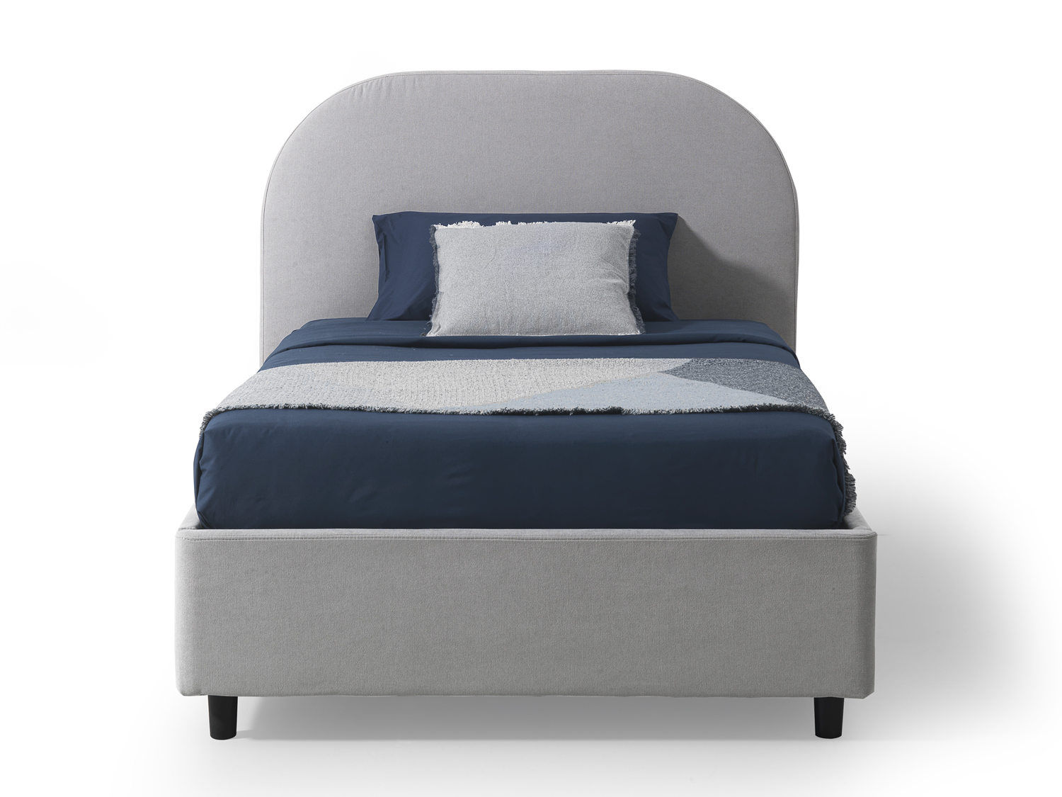 Letto Piazza e Mezzo con Contenitore CADIZ Grigio