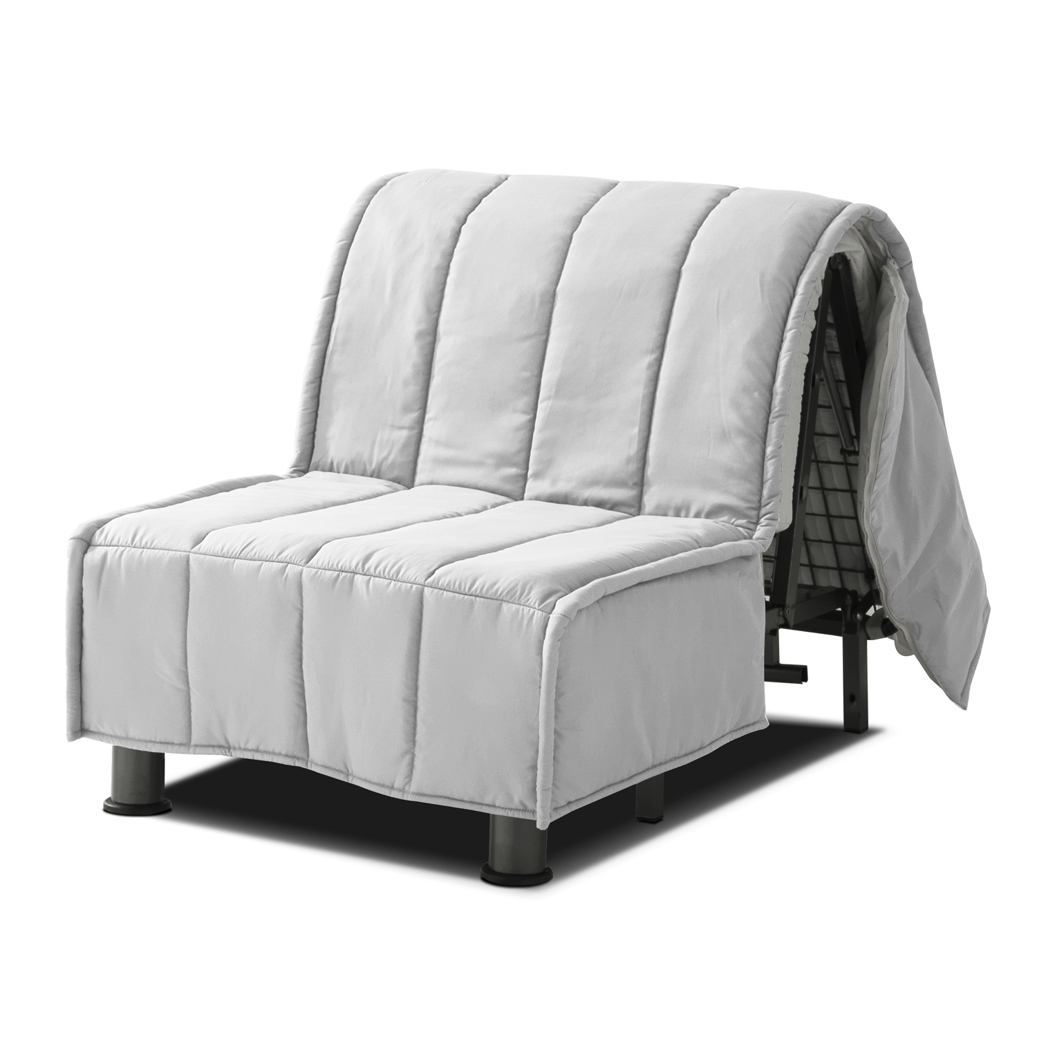 Copertura Divano Letto + Cuscini EVENING 80x190 cm Bianco