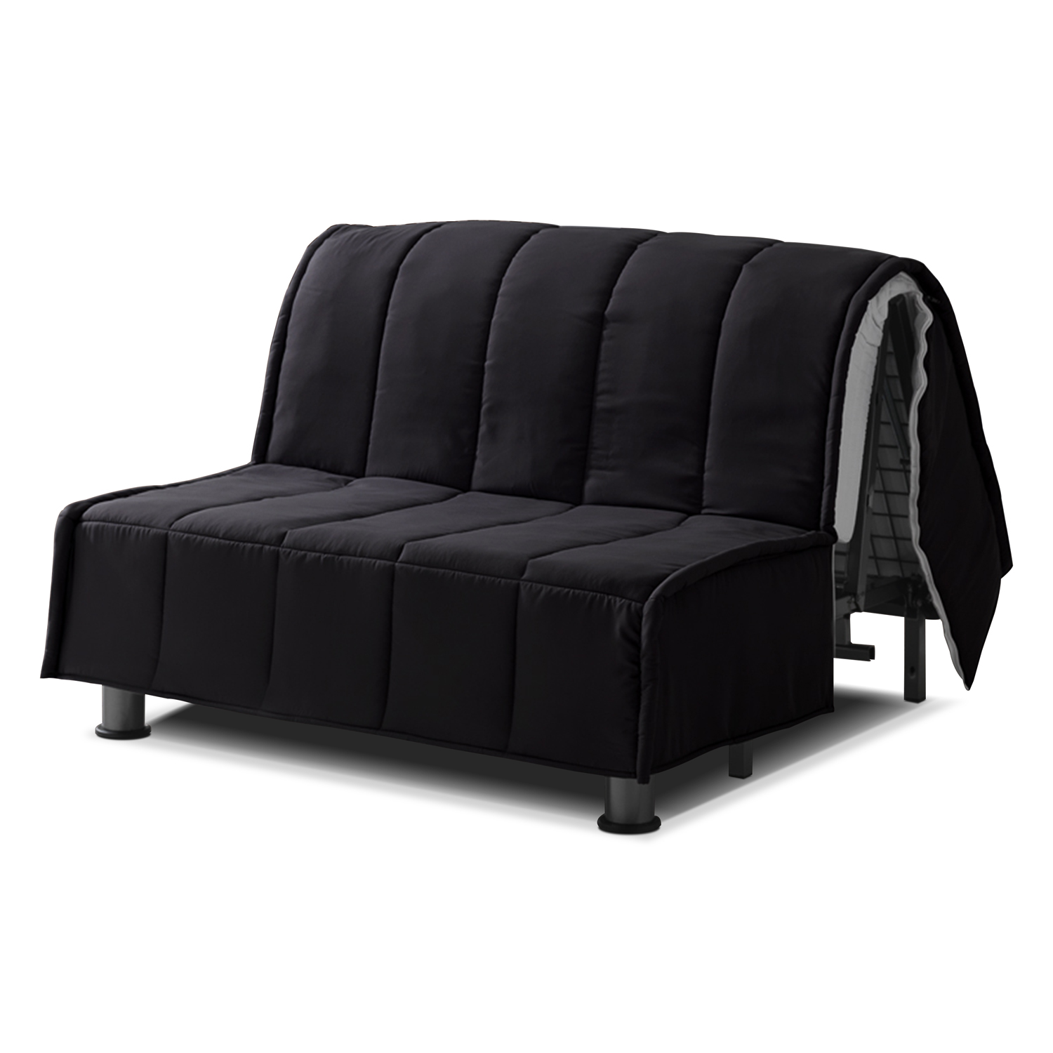Copertura Divano Letto + Cuscini EVENING 120x190 cm Nero