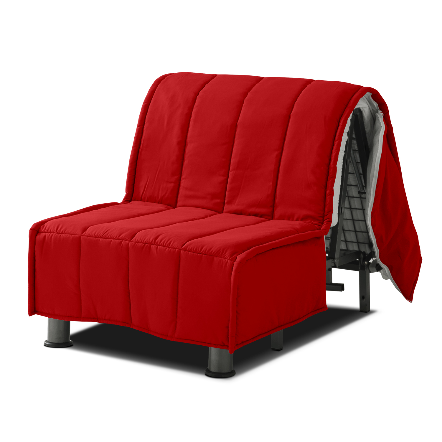 Copertura Divano Letto + Cuscini EVENING 80x190 cm Rosso