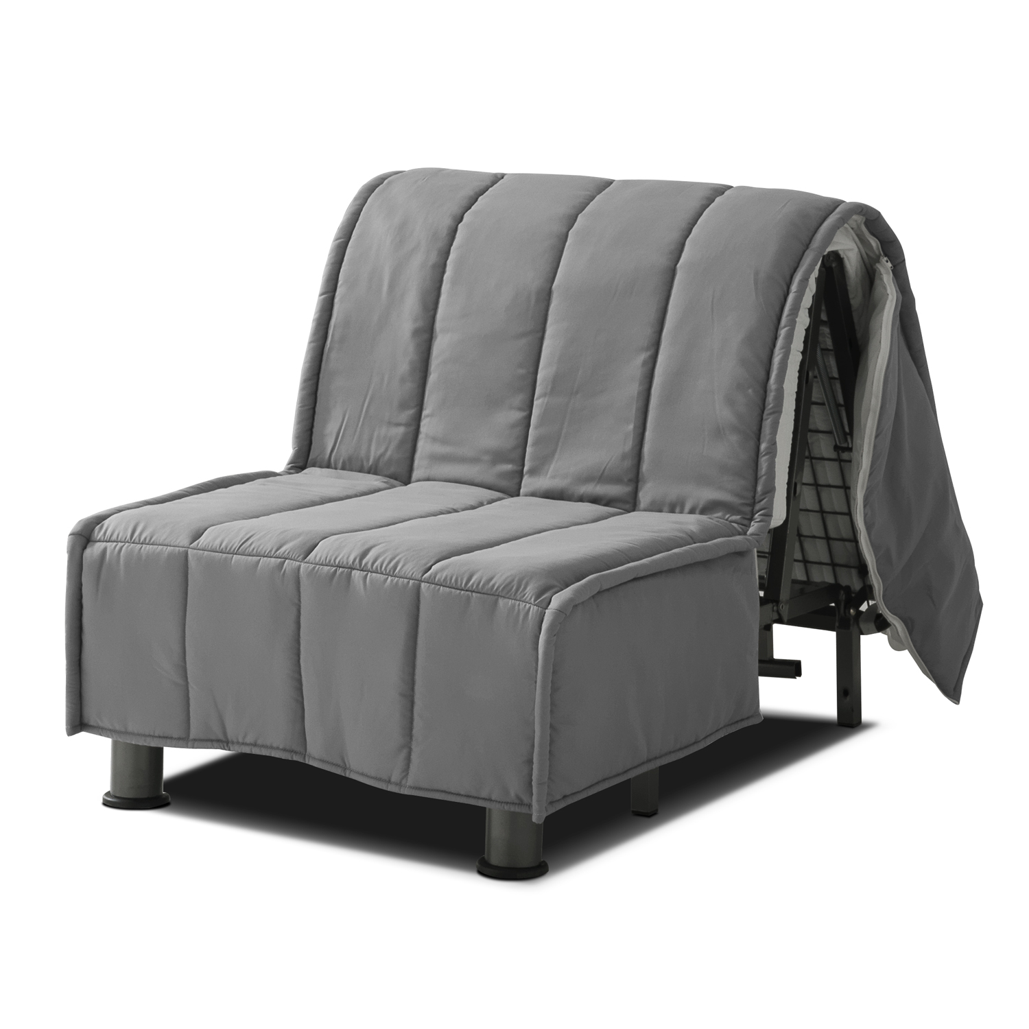 Copertura Divano Letto + Cuscini EVENING 80x190 cm Grigio