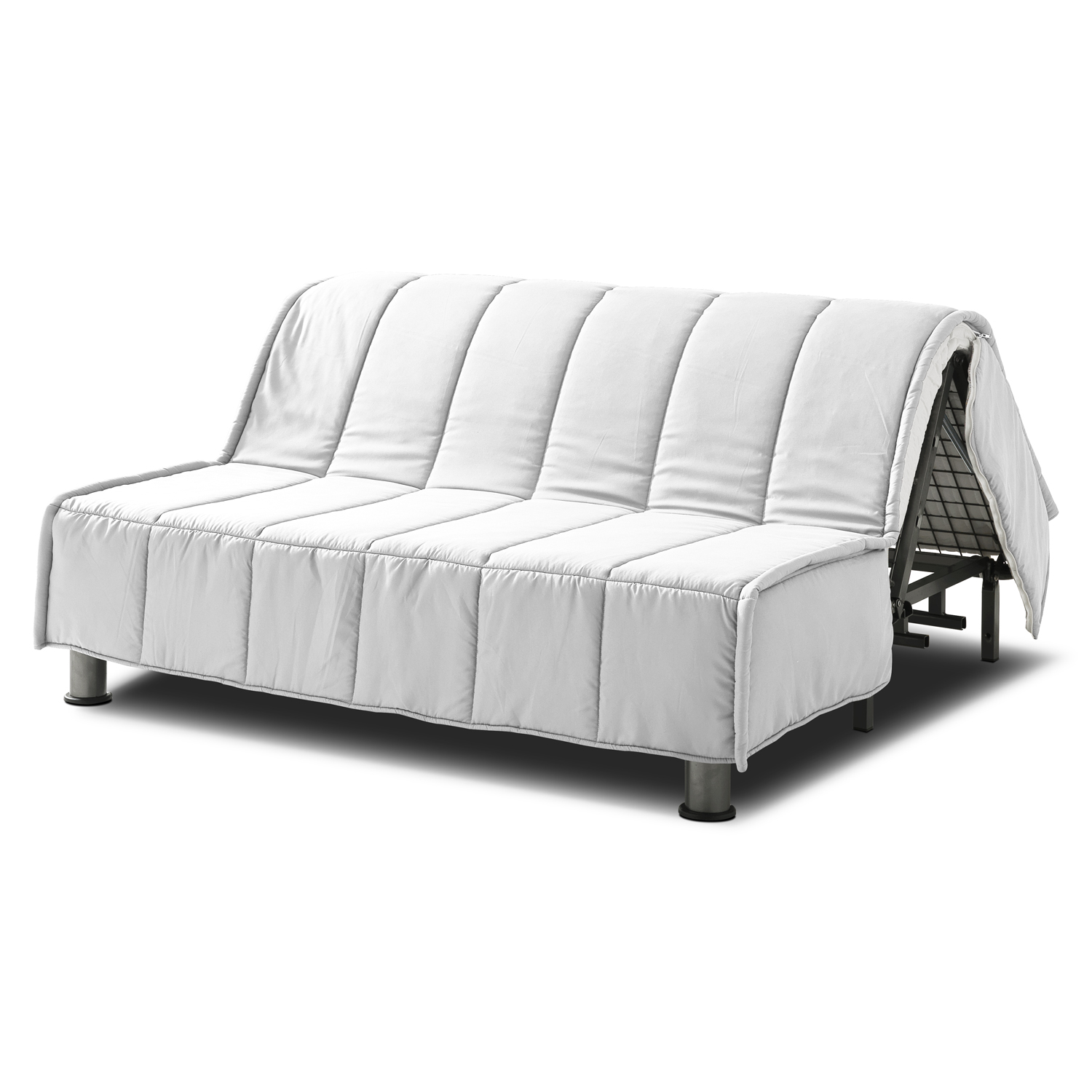 Copertura Divano Letto + Cuscini EVENING 140x190 cm Bianco