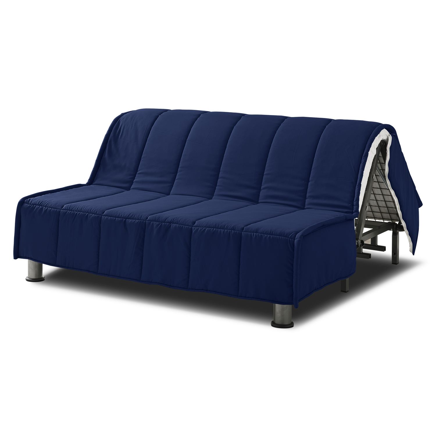 Copertura Divano Letto + Cuscini EVENING 160x190 cm Blu