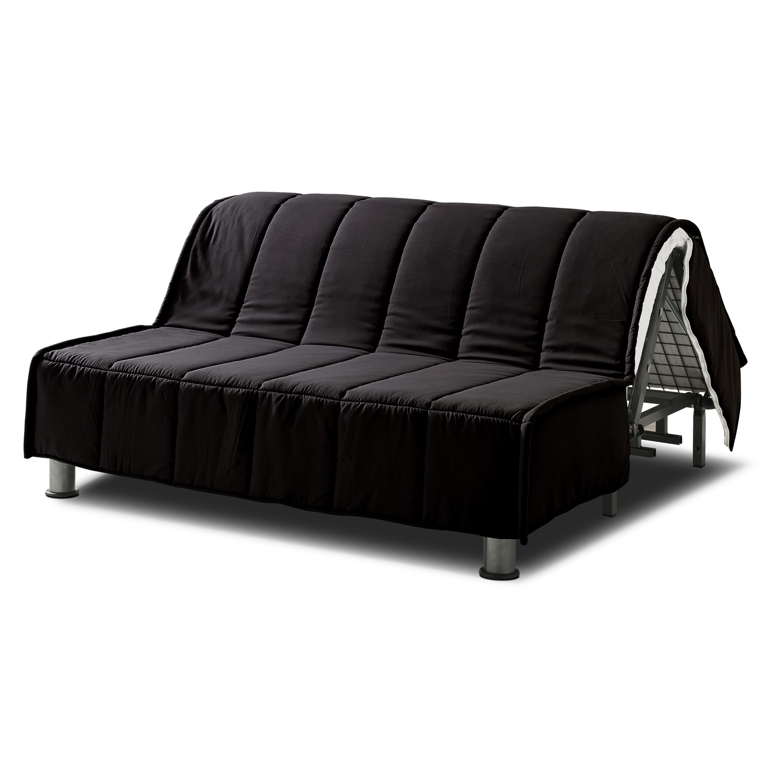 Copertura Divano Letto + Cuscini EVENING 160x190 cm Nero