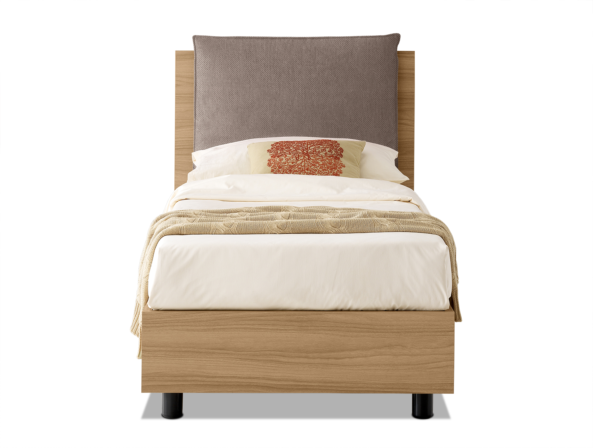 Letto Singolo Contenitore Rovere YORK Letto Singolo Contenitore Rovere YORK