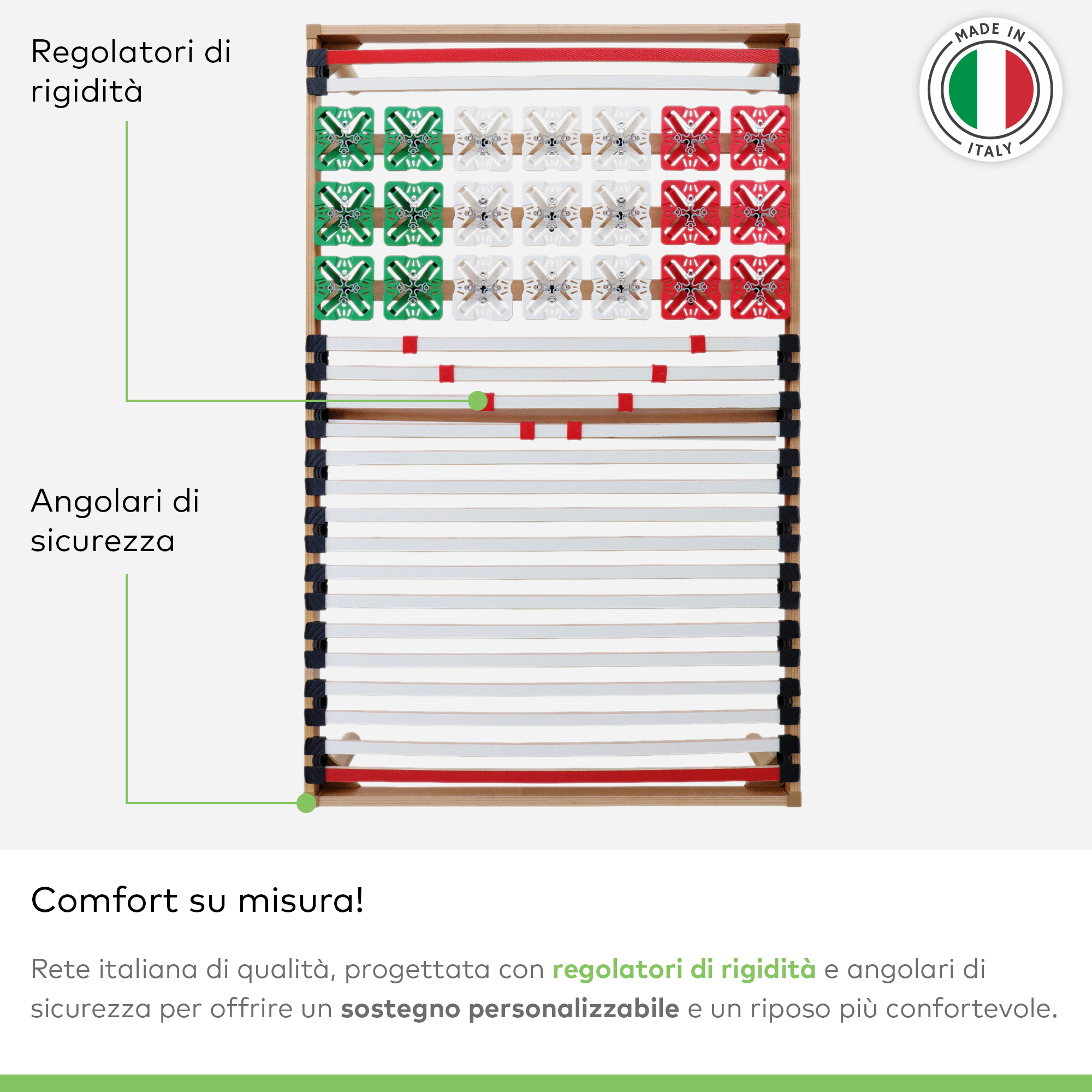 Rete Letto a Doghe in Legno FUTURA - 1